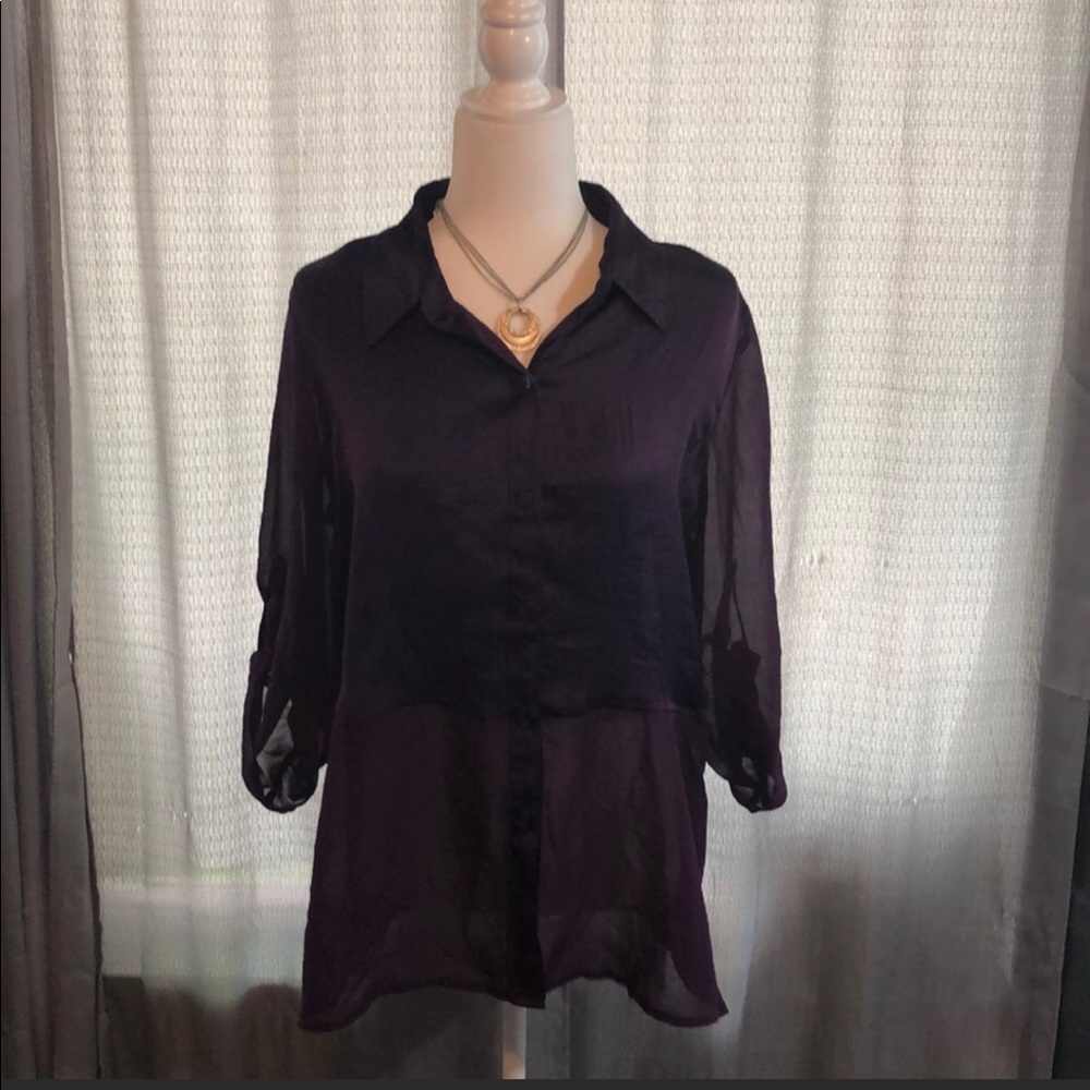 Maurices Plum Blouse XL